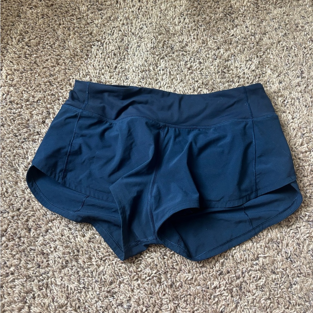 Navy lululemon shorts